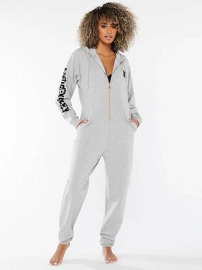 NWT!!Savage X Fenty Showgirl Graphic Hooded Onesie Size S